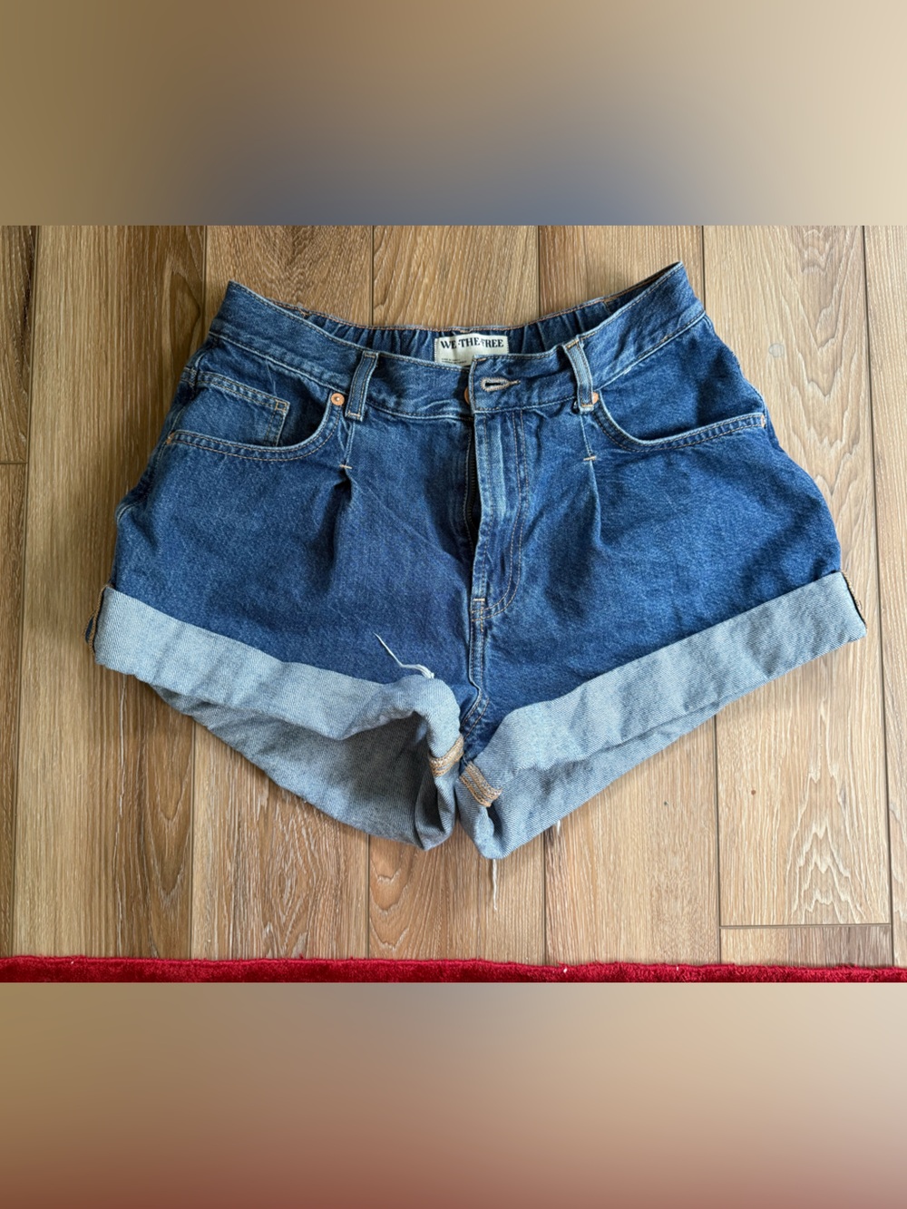 Free People We The Free Blue Denim Shorts